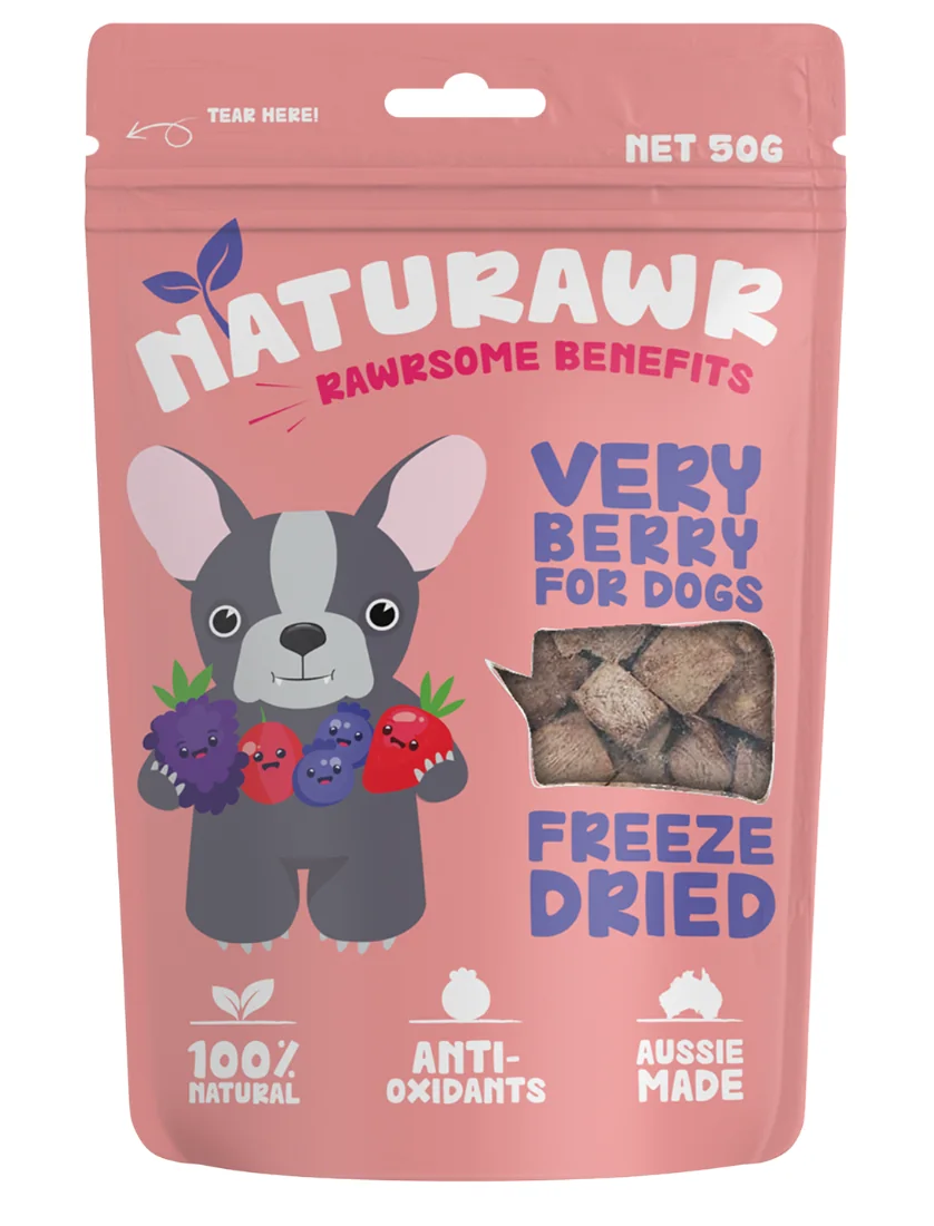 Naturawr 凍乾袋鼠肉+混合莓果狗狗小食